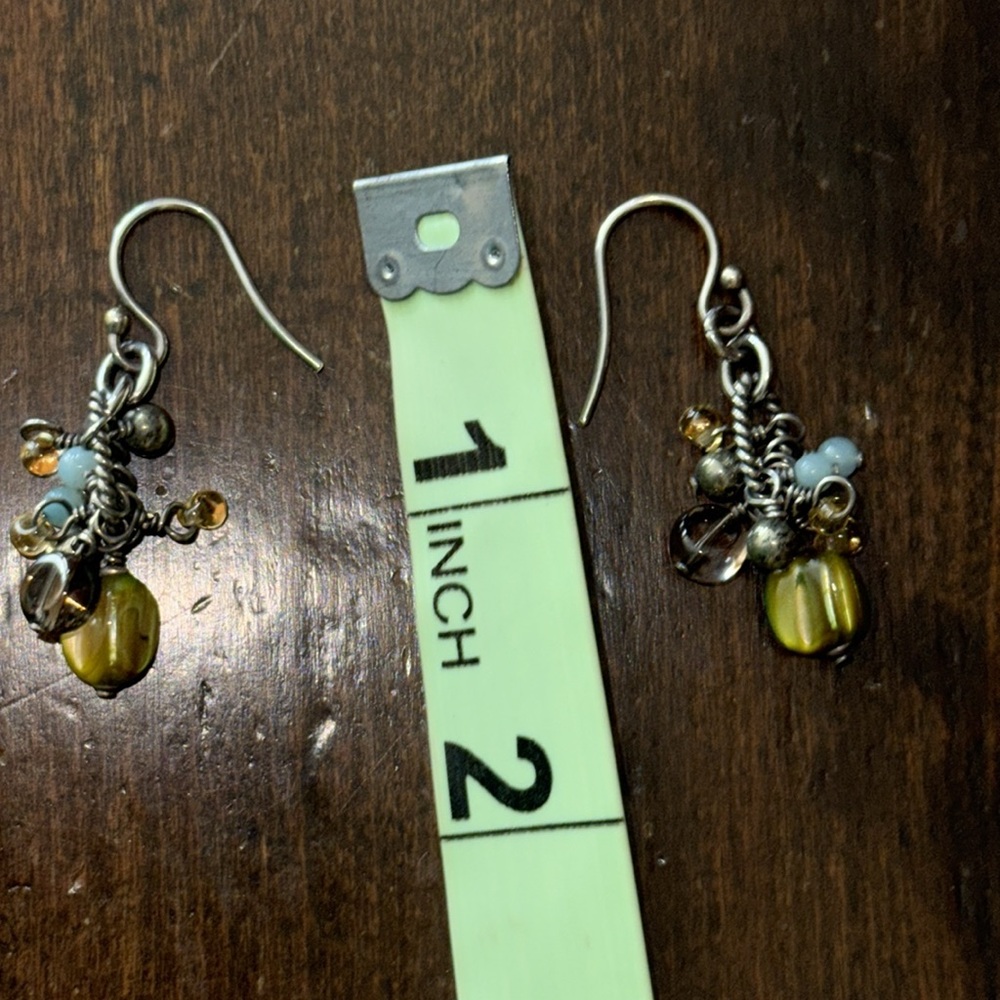 Silpada Sterling Silver Multi-Bead Dangle Earrings W1841 - Picture 3 of 5